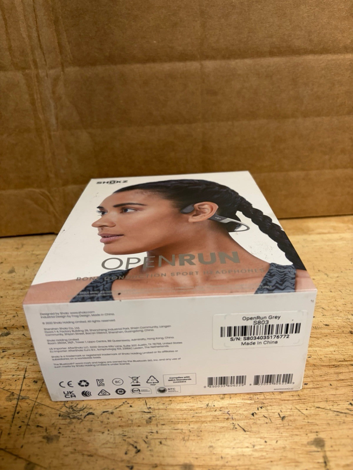 Shokz - OpenRun Bone Conduction Open-Ear Endurance Headphones - Gray - NEW3