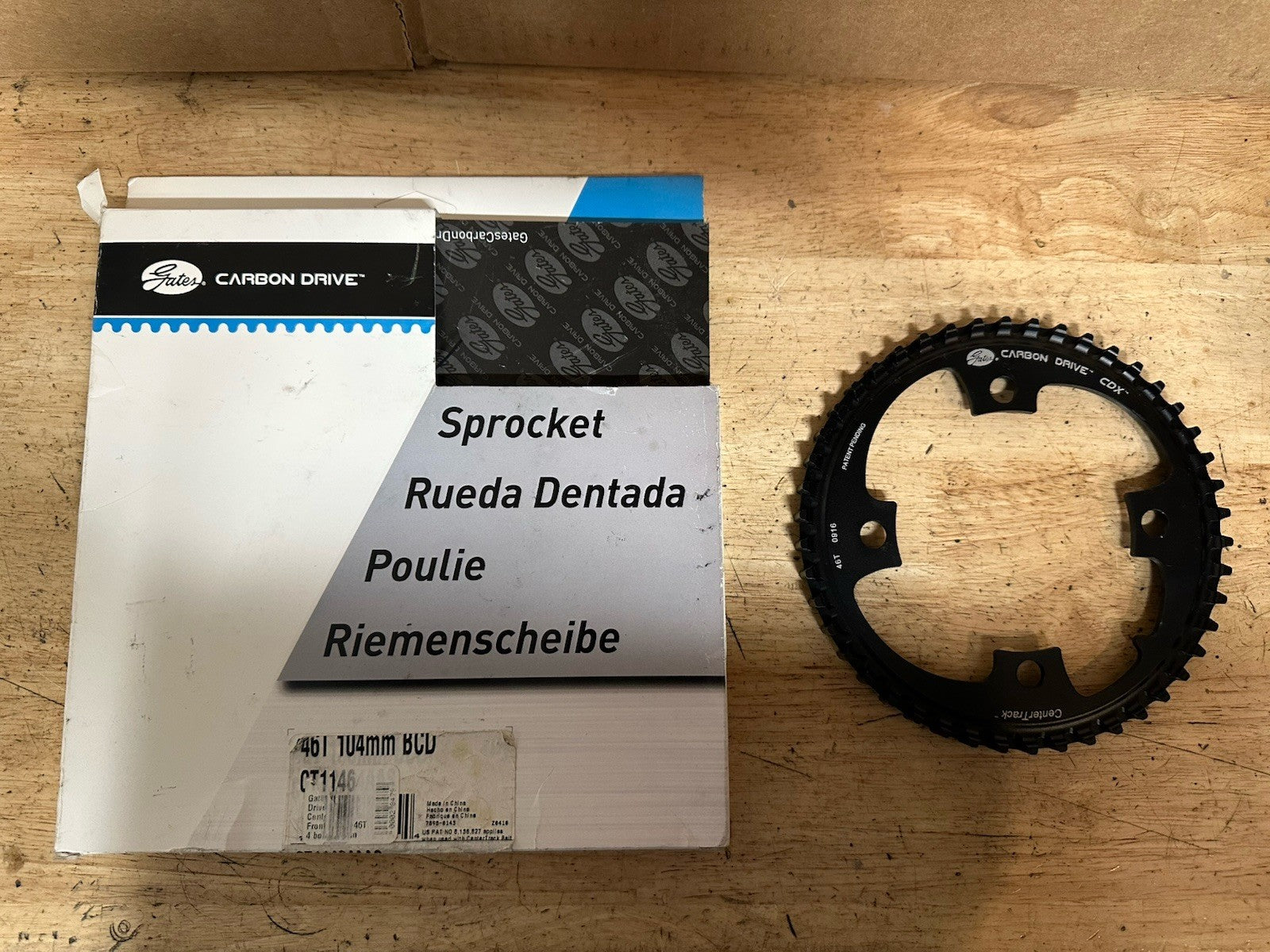 Gates Chainring Carbon Drive CDX CenterTrack 46T - 104 BCD0