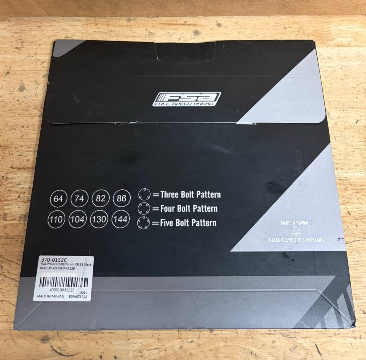 FSA Road 46T 110mm BCD Bicycle Chainring Alloy Black N10/N111