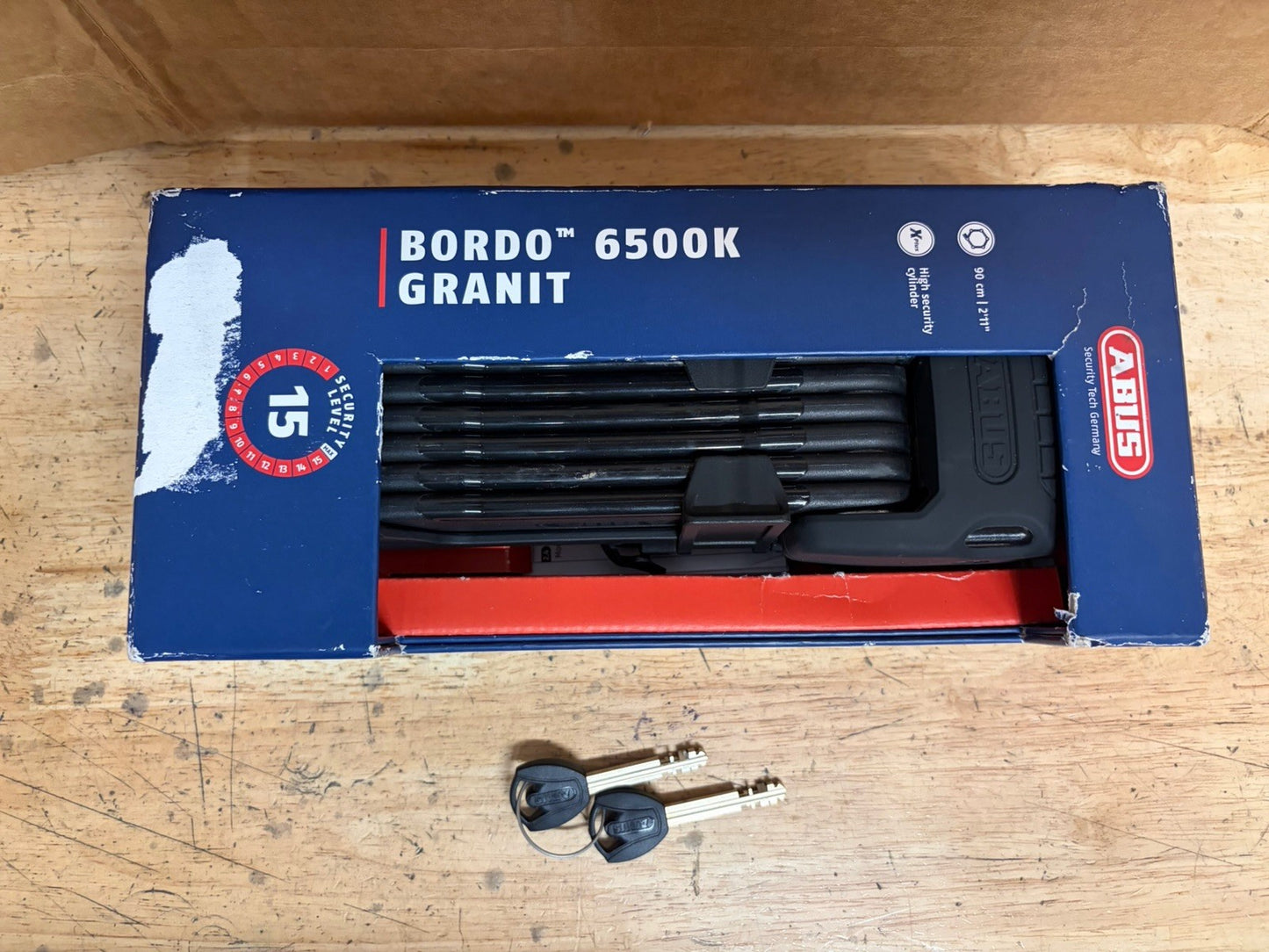 Abus Bordo GRANIT 6500K Folding Link Bicycle Lock - 90cm - NEW1