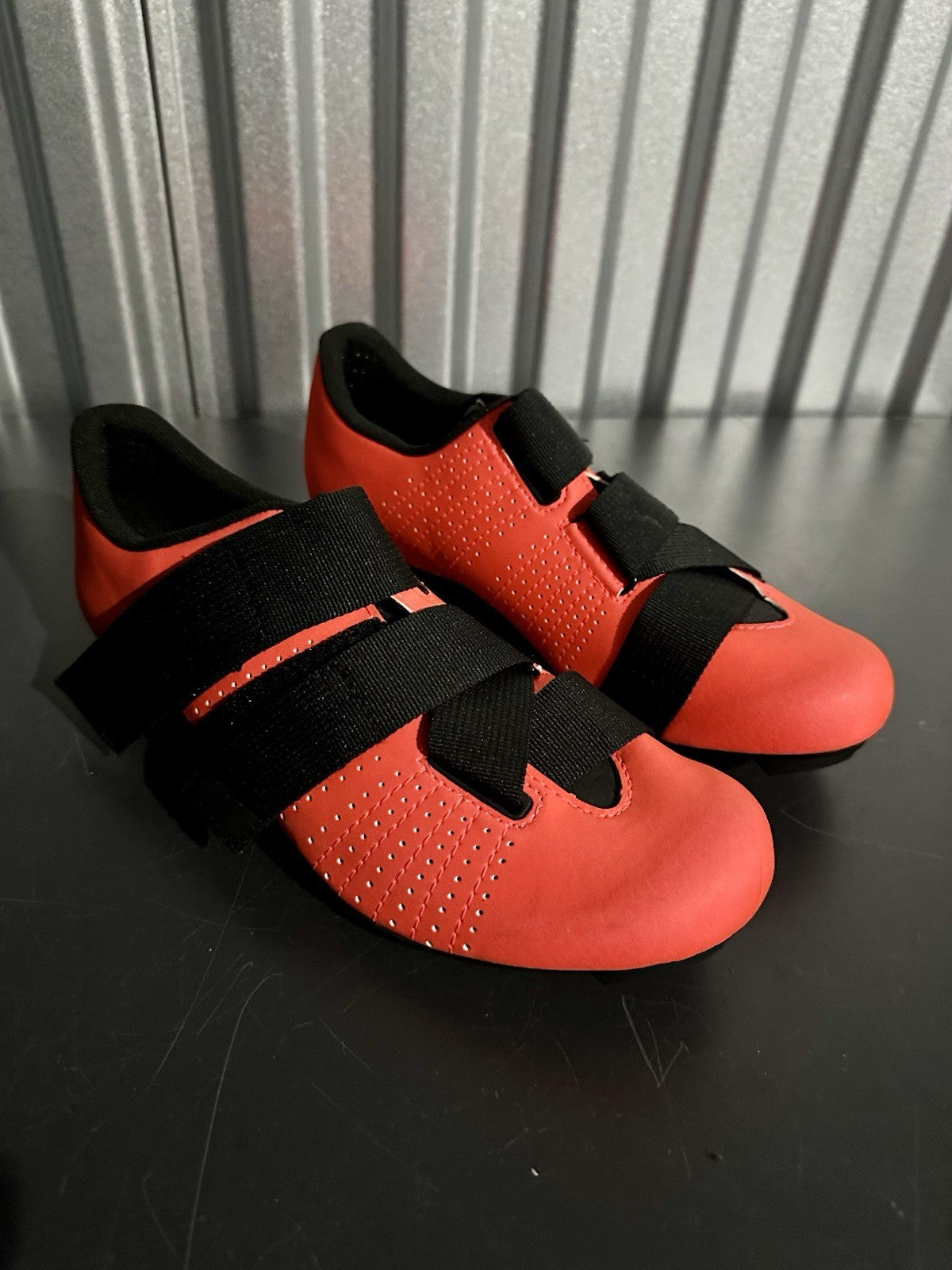 Fizik Tempo Powerstrap R5 - size 41, US 8 1/4 coral/black - road cycling shoes4