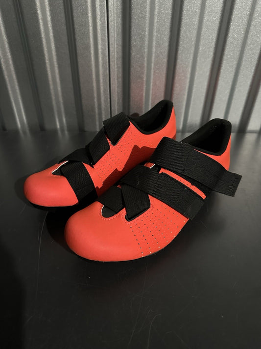 Fizik Tempo Powerstrap R5 - size 41, US 8 1/4 coral/black - road cycling shoes0