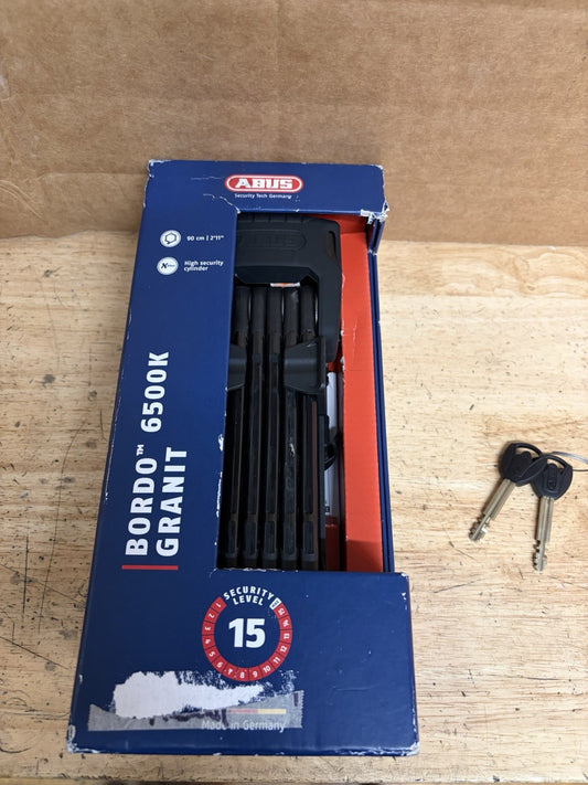 Abus Bordo GRANIT 6500K Folding Link Bicycle Lock - 90cm - NEW0