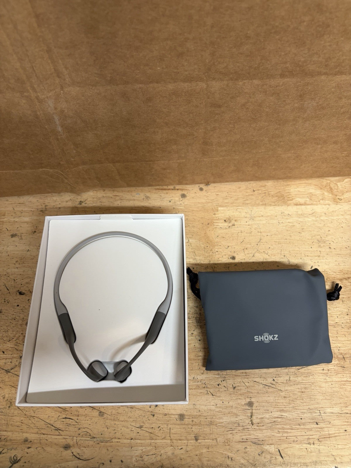 Shokz - OpenRun Bone Conduction Open-Ear Endurance Headphones - Gray - NEW2
