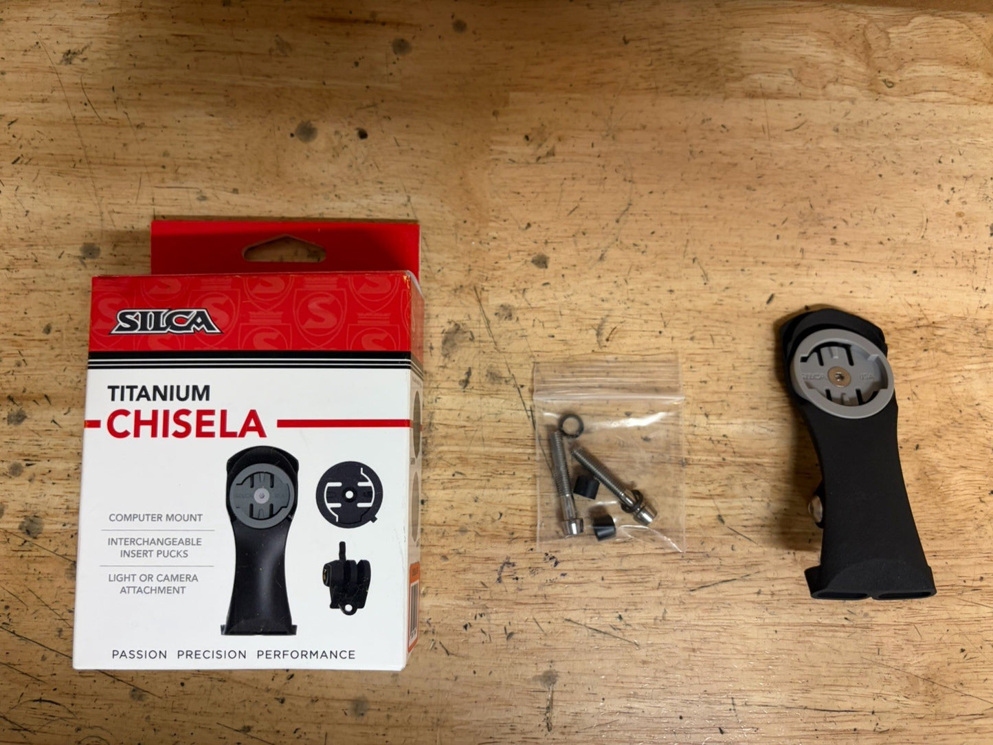 Silca Chisela Titanium Cycling Computer - Standard Width - Garmin/Wahoo1