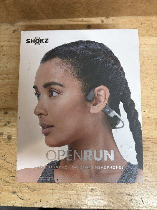 Shokz - OpenRun Bone Conduction Open-Ear Endurance Headphones - Gray - NEW0