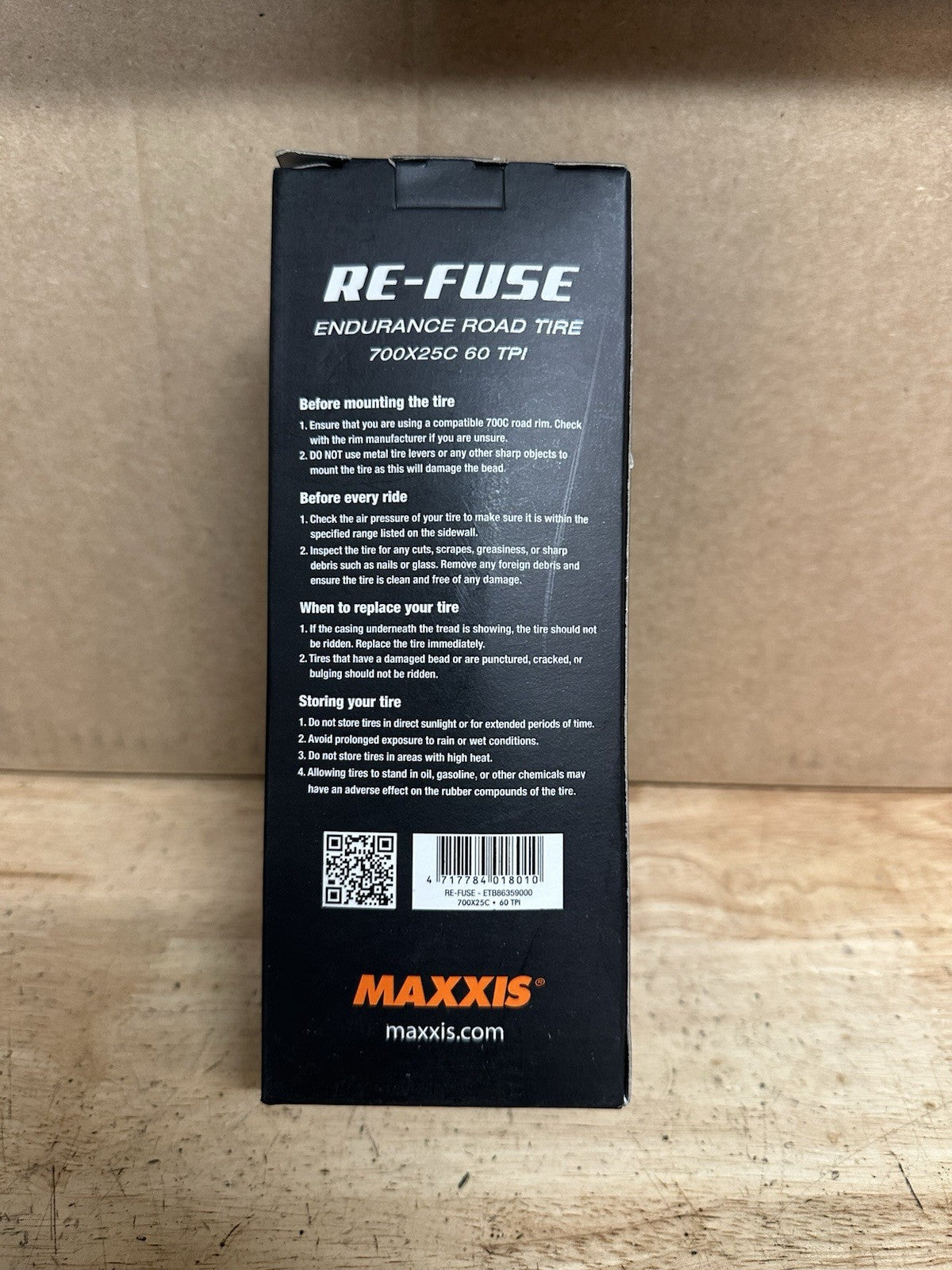 Maxxis Re-Fuse 700x25c Clincher Tire with MaxxShield Bead-to-Bead Silkshield2