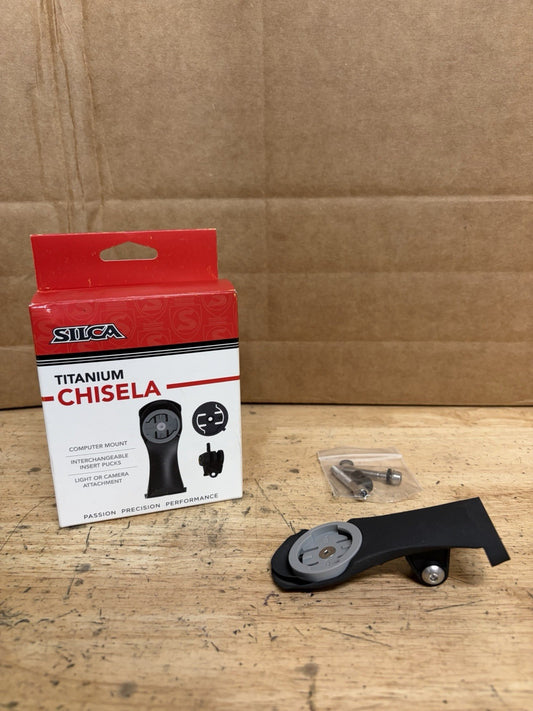 Silca Chisela Titanium Cycling Computer - Standard Width - Garmin/Wahoo0
